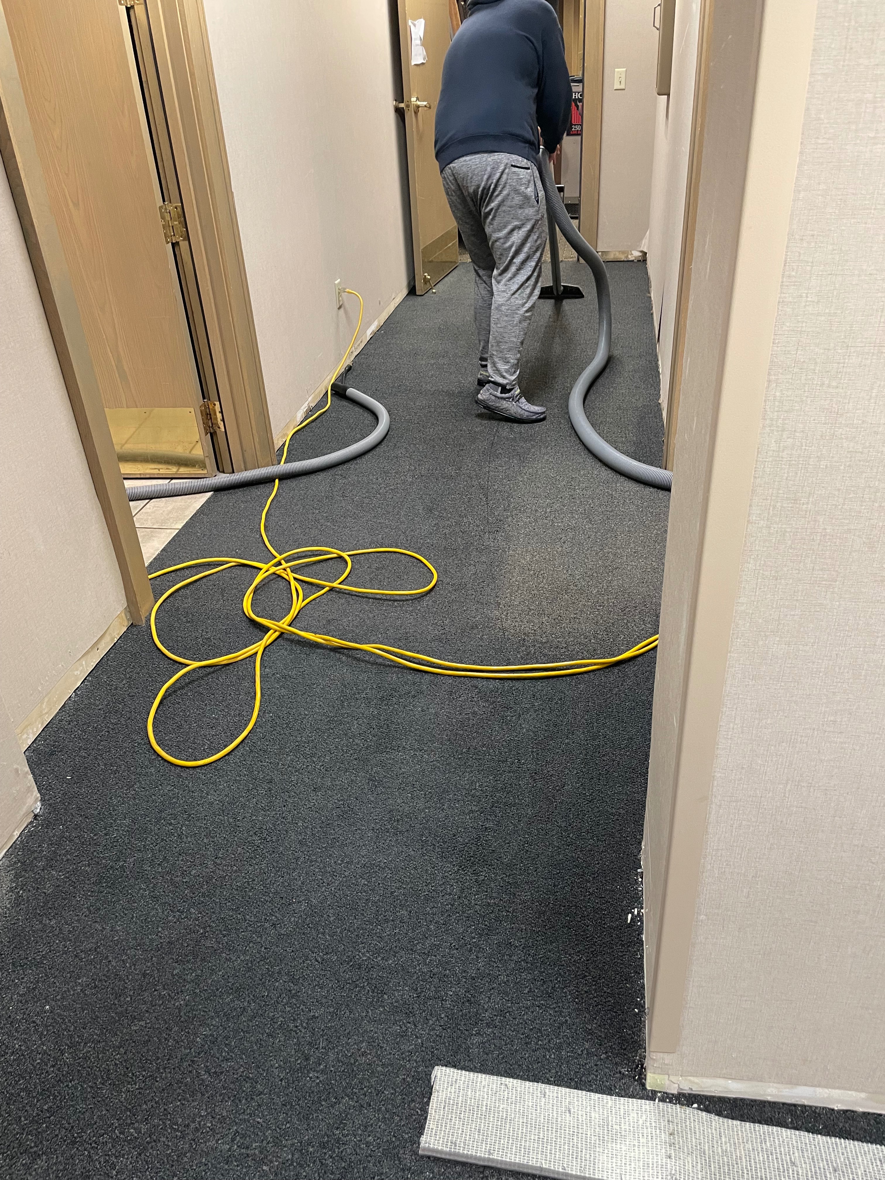 Emergency water damage flooding in residential basement requiring immediate extraction and drying